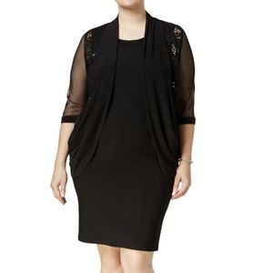 Plus Size Long Sleeve Opaque Bodystocking